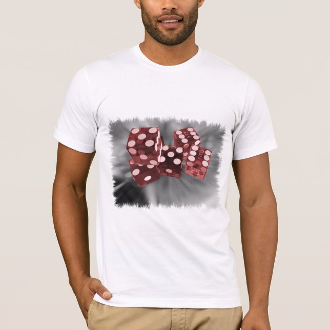 Red High Roller Dice Las Vegas T-Shirt (Front)