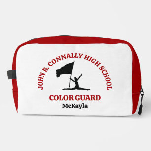 Red High School Colour Guard Personalised Dopp Kit