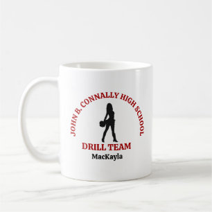 Red High School Drill Team Dancer Personalised Coffee Mug