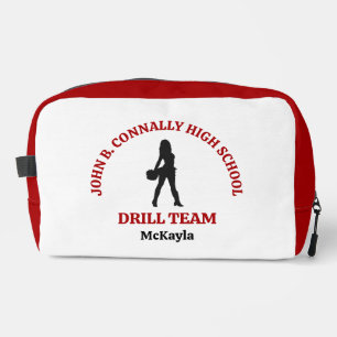 Red High School Drill Team Dancer Personalised Dopp Kit