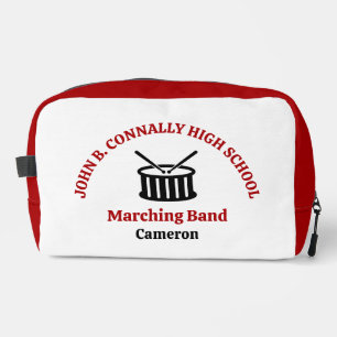 Red High School Marching Band Personalised Dopp Kit