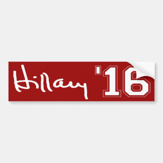 Red Hillary 2016 Signature Bumper Sticker