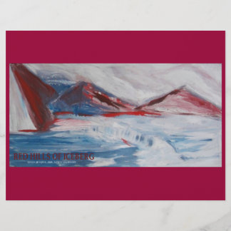 RED HILLS OF ICEBERG SCRAPBOOK PAPER