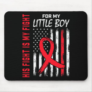 Red His Fight Son Little Boy Heart Disease Usa Fla Mouse Mat