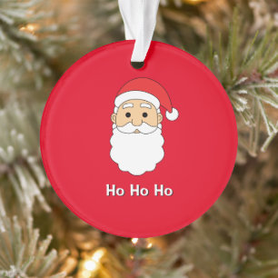 Red Ho Ho Ho Santa Claus Merry Christmas Family Ornament