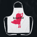 Red Hog Barbeque Apron<br><div class="desc">For a kick-ass Dad! - A perfect gift for Fathers Day!!!
Great big red hog is perfect for barbeque attire.  Purchase as is or personalise the message.</div>