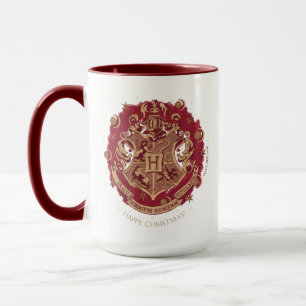 Red HOGWARTS™ Crest Holiday Wreath Mug
