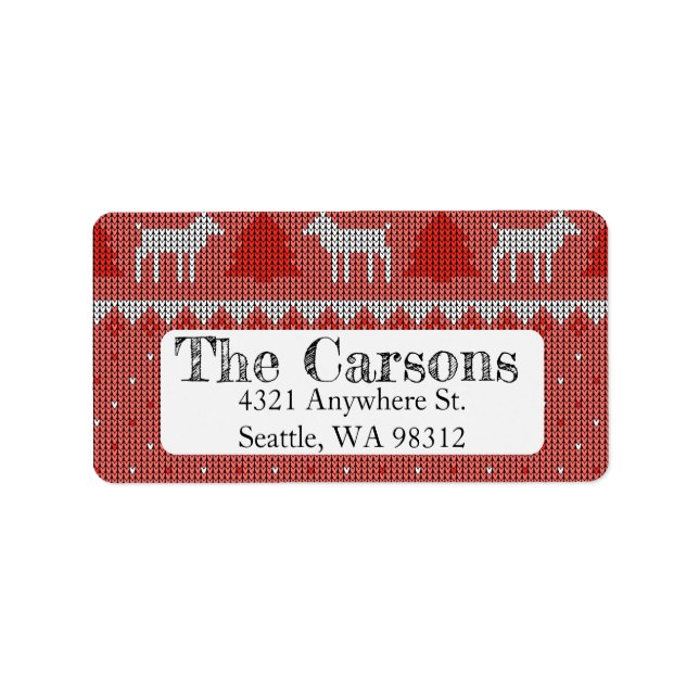 Red Holiday Address Labels (Front)