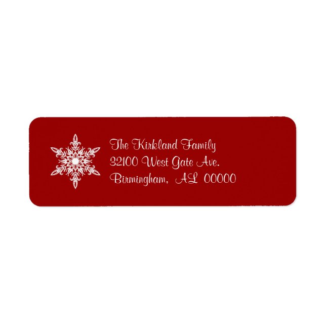 Red Holiday Address Labels (Front)