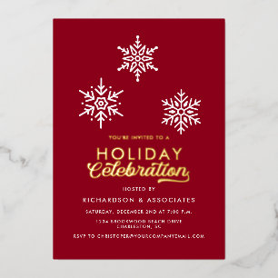Red Holiday Celebration Corporate Party Logo