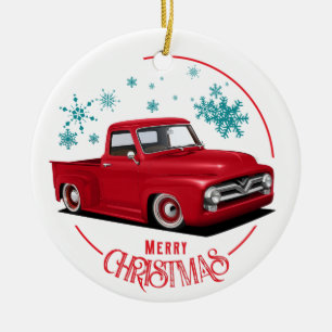 Red Holiday F100 Ceramic Tree Decoration