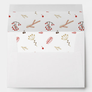 Red Holly Berry Holiday Envelope