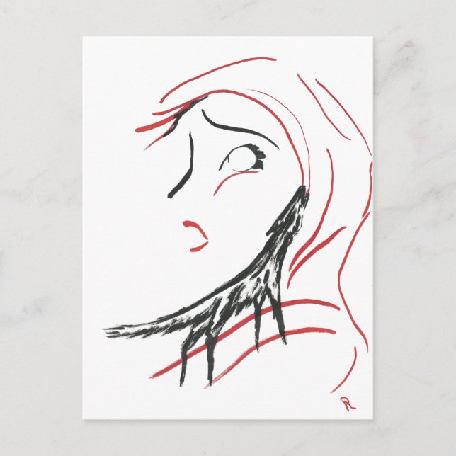 Red Hood & Wolf Postcard (Front)