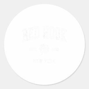 Red Hook New York Vintage Shamrock Srts Classic Round Sticker