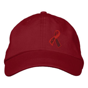 Red Hope AIDS HIV Ribbon Awareness Embroidered Hat