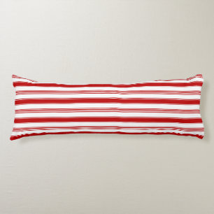Red Horizontal Stripes Body Cushion