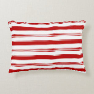 Red Horizontal Stripes Decorative Cushion