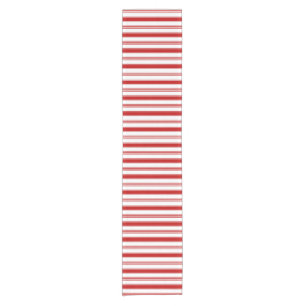 Red Horizontal Stripes Short Table Runner
