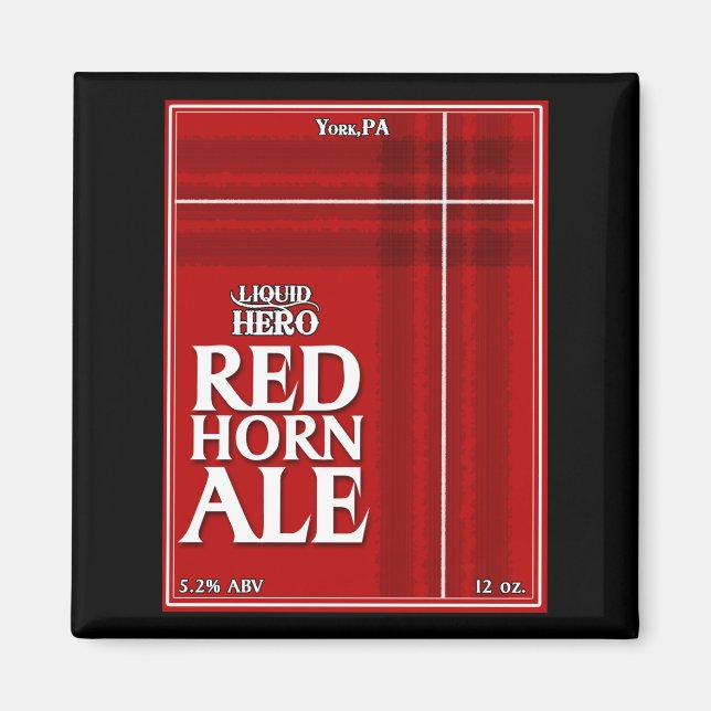 Red Horn Ale Label Magnet (Front)