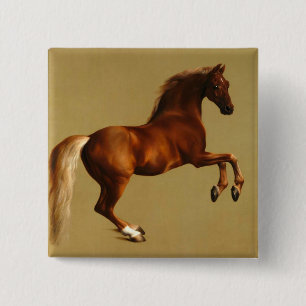 RED HORSE 15 CM SQUARE BADGE