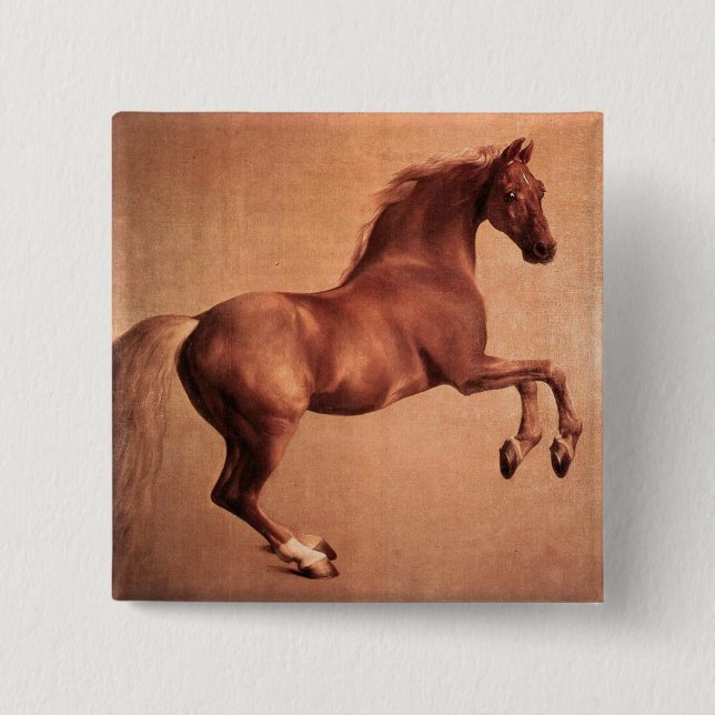 RED HORSE 15 CM SQUARE BADGE (Front)