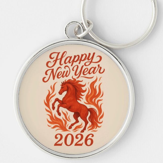 Red Horse 2026 Key Ring (Front)