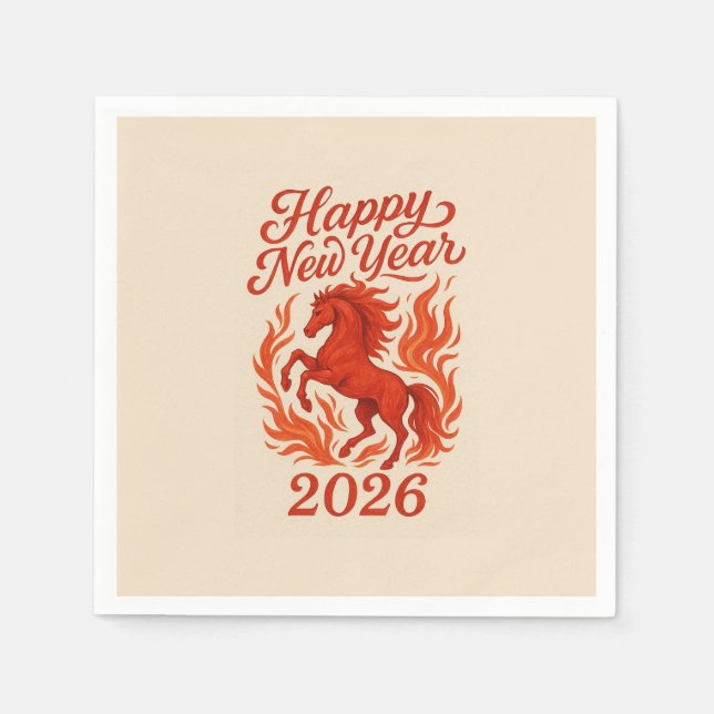 Red Horse 2026 Napkin (Front)