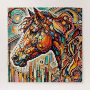 Red Horse 600 Piece Square Puzzle