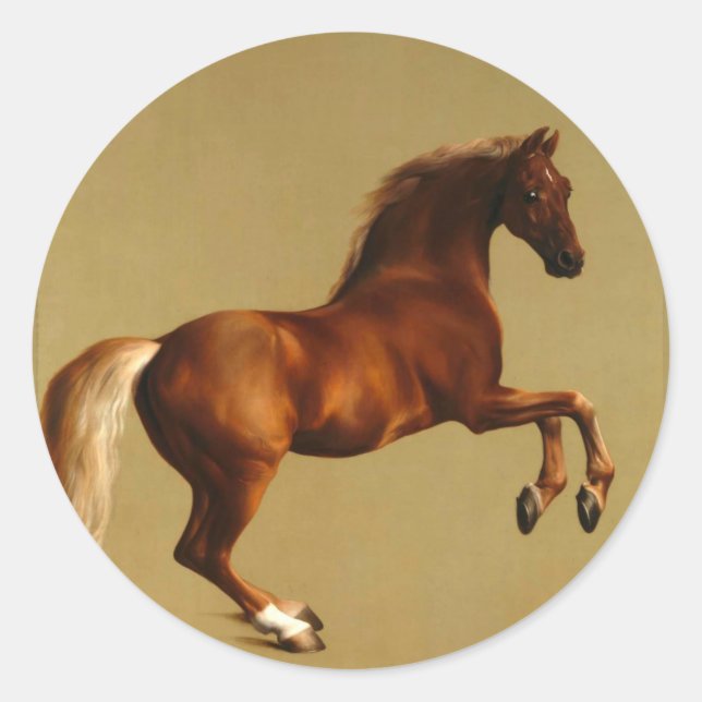 RED HORSE CLASSIC ROUND STICKER (Front)