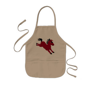 red horse kids apron