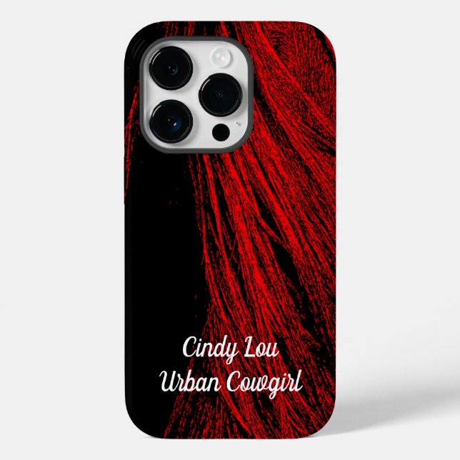 Red Horse Mane Abstract Cell Phone Case (Back)