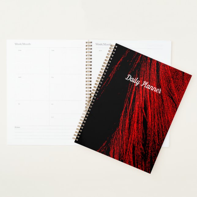 Red Horse Mane Abstract Daily Planner (Display)