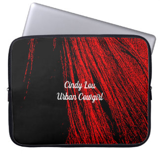 Red Horse Mane Abstract Laptop Sleeve