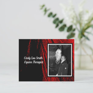 Red Horse Mane Abstract Photo Postcard