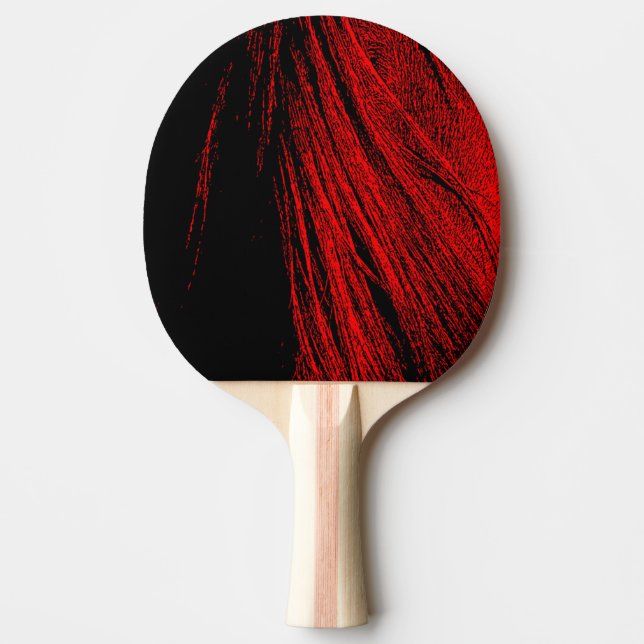 Red Horse Mane Abstract Ping Pong Paddle (Front)