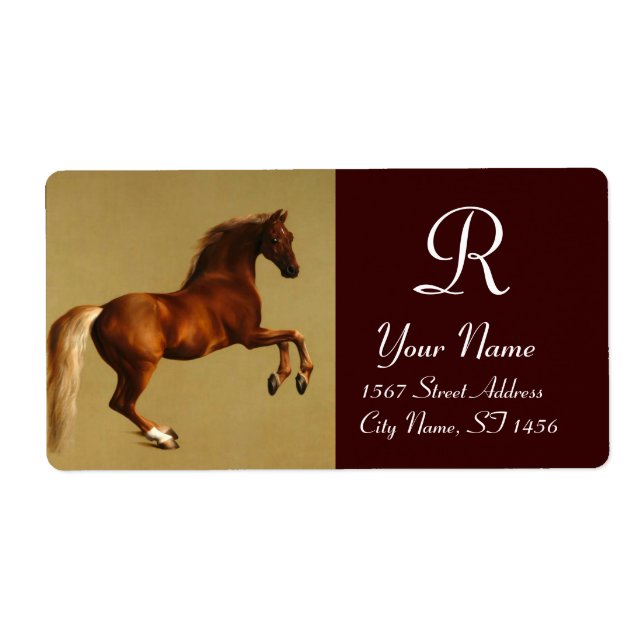 RED HORSE MONOGRAM ,brown (Front)