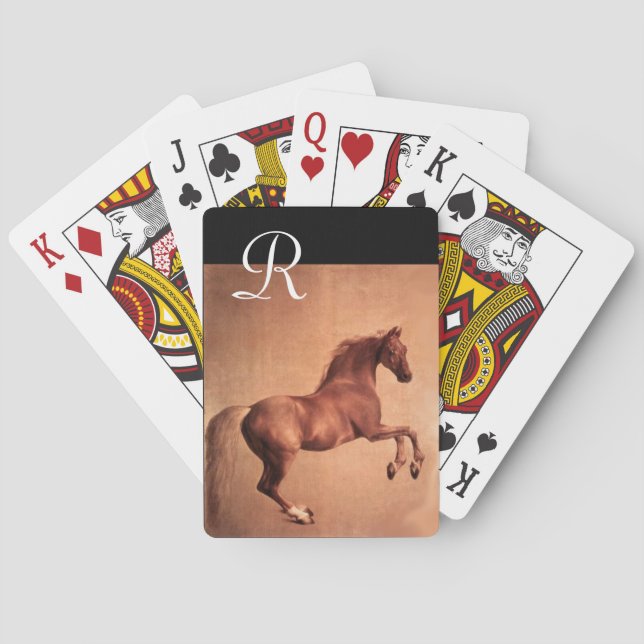 RED HORSE MONOGRAM PLAYING CARDS (Back)