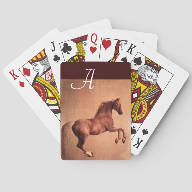 RED HORSE MONOGRAM  PLAYING CARDS (Back)