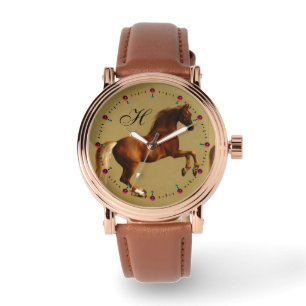 RED HORSE MONOGRAM WATCH