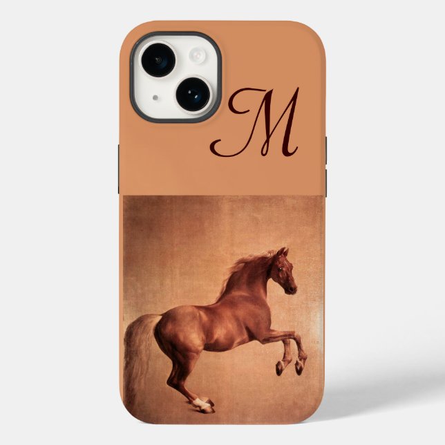 RED HORSE Parchment Monogram Case-Mate iPhone Case (Back)