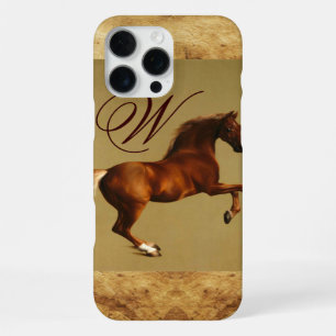 RED HORSE Parchment Monogram iPhone 16 Pro Max Case