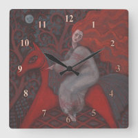 “Red Horse”, redhead woman, fantasy surreal art