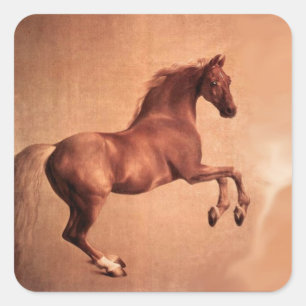 RED HORSE SQUARE STICKER