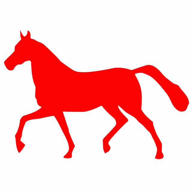 Red Horse Standing Photo Sculpture (Front)