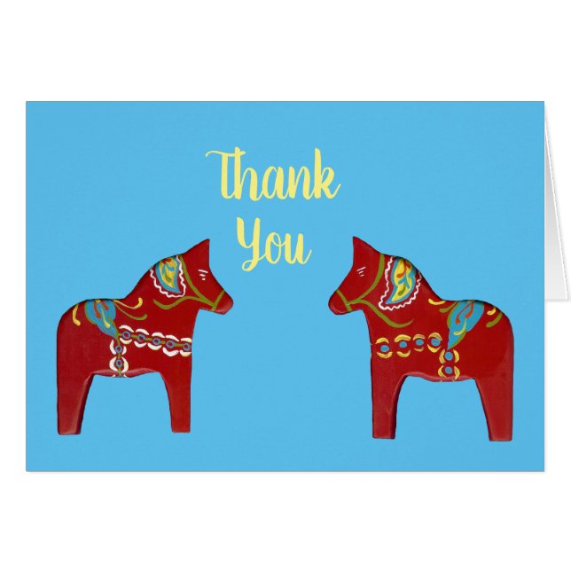 Red horse Thank You (Front Horizontal)