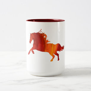 Red Horse Two-Tone Mug