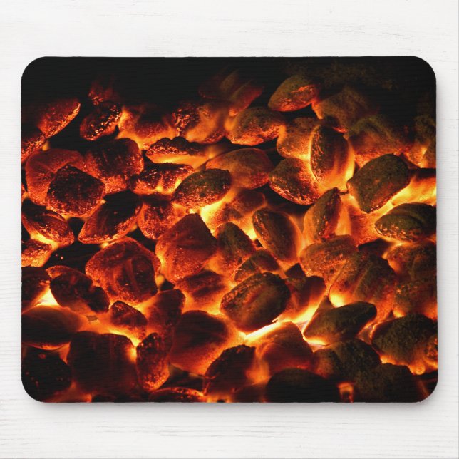 Red Hot Burning Coals Mouse Mat (Front)