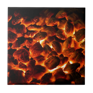 Red Hot Burning Coals Tile