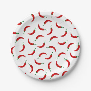 Red hot chili peppers paper plate