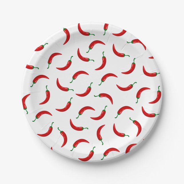 Red hot chili peppers paper plate (Front)